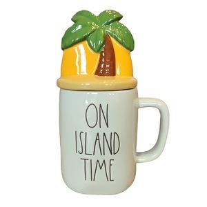 RAE DUNN | Mint Green Figural Mug - "On Island Time"